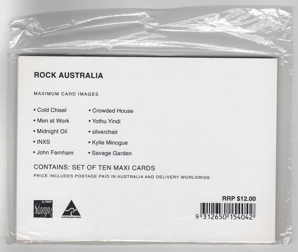 Rock Australia First Day Issue Stamp Postcard Collection