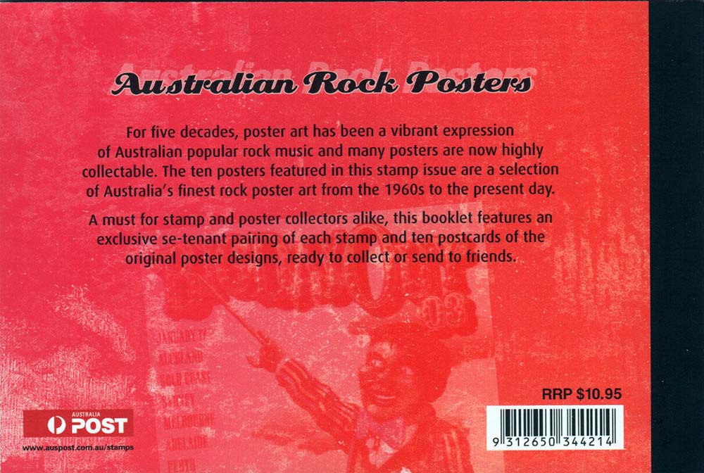 Australian Rock Posters Stamp &amp;amp; Postcard Booklet