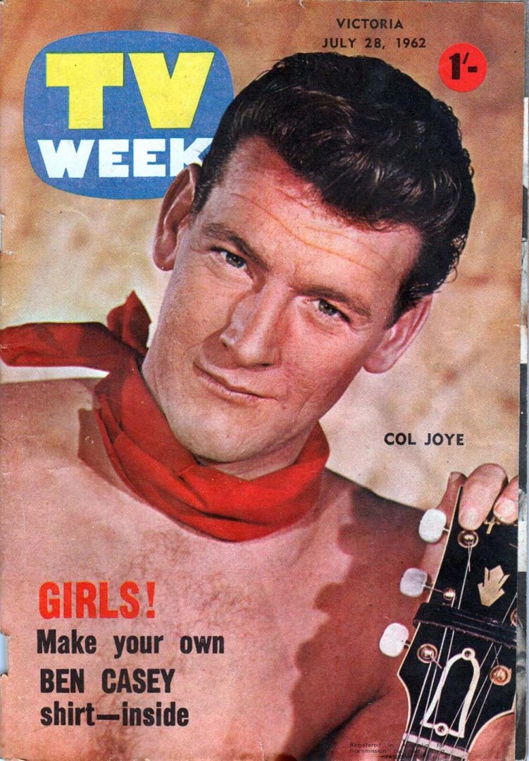 TV Week - 28th July 1962 - Col Joye On Cover