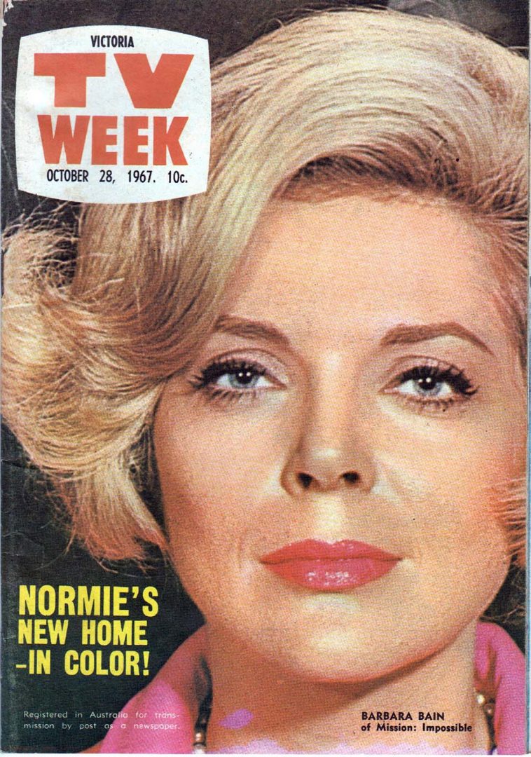 TV Week - 28th October 1967 - Barbara Bain On Cover