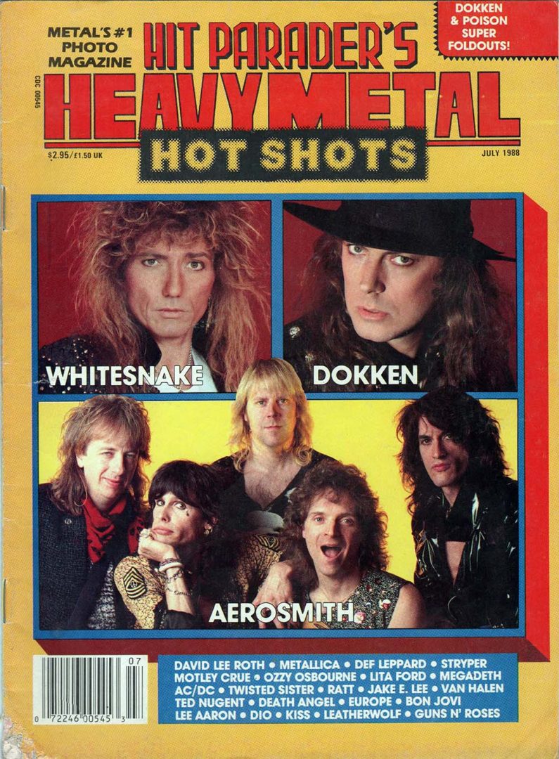Hit Parader&#39;s Heavy Metal Hot Shots - July 1988 - Whitesnake, Dokken &amp; Aerosmith On Cover