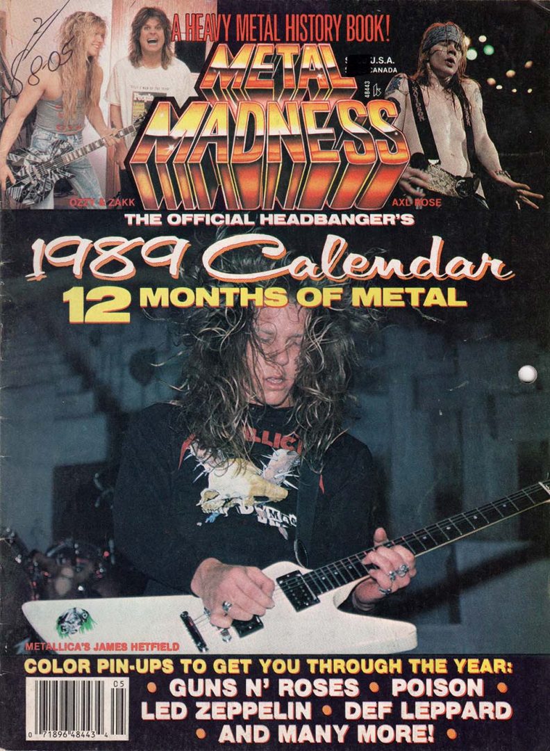 Metal Madness: 1989 Calendar