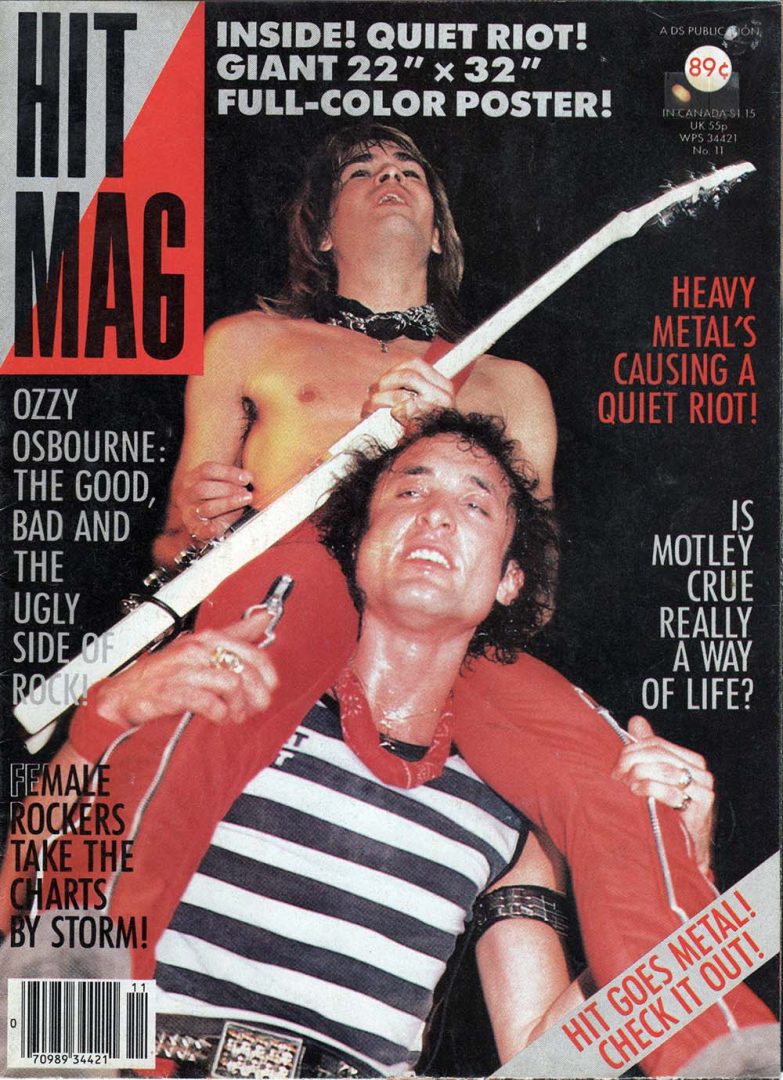 Hit (Zap) Mag - 1985 - Vol #1 Issue #11 - Quiet Riot On Cover