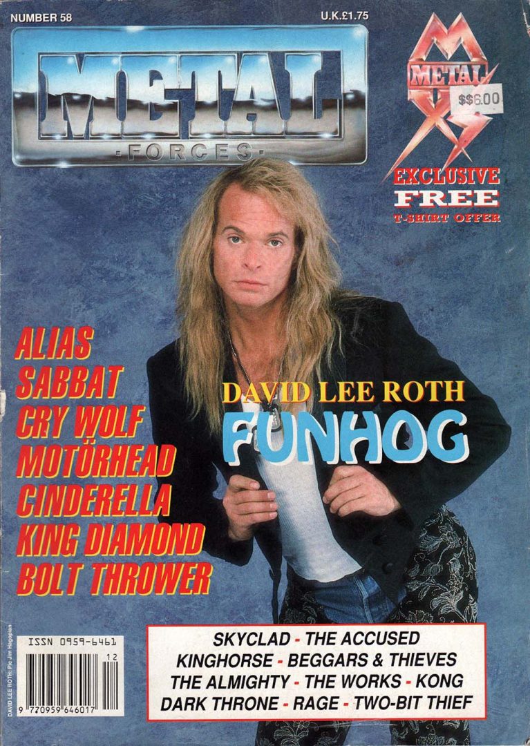 Metal Forces - January 1991 - Issue #58 - David Lee Roth On Cover