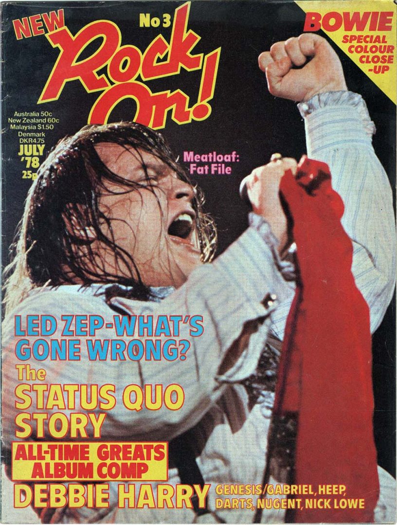 Rock On! - July 1978 - Issue #3 - Meatloaf On Cover