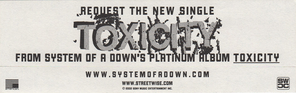 Toxicity' Single Glitter Logo Sticker