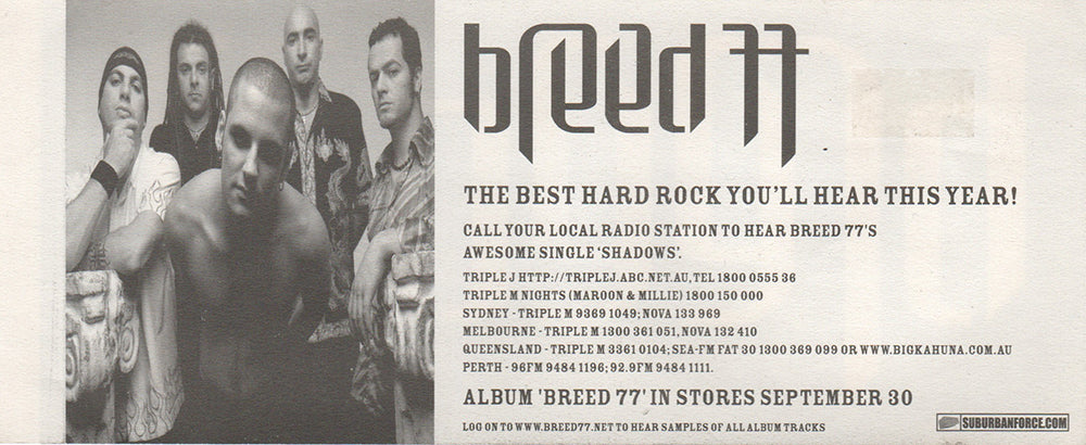 Breed 77&#39; Album Sticker