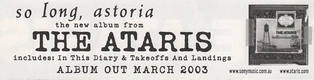 So Long, Astoria' Sticker