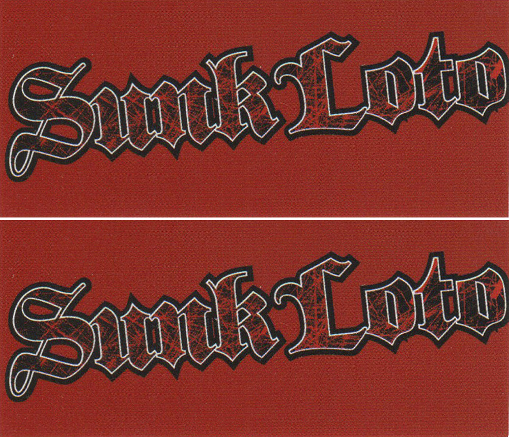 Set Of Two Between Birth And Death Album Logo Red Stickers