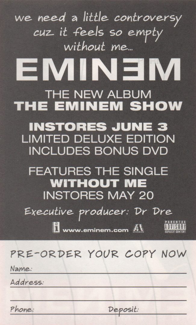 The Eminem Show&#39; Album Sticker