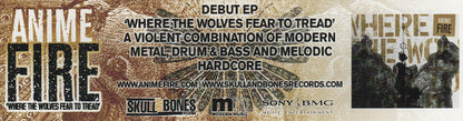 Where The Wolves Fear To Tread' EP Promo Sticker