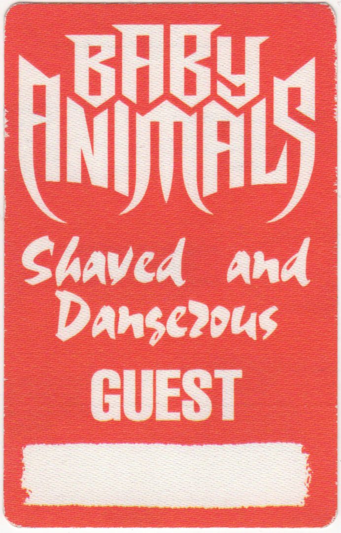 Shaved And Dangerous&#39; 1994 Tour Guest Backstage Pass