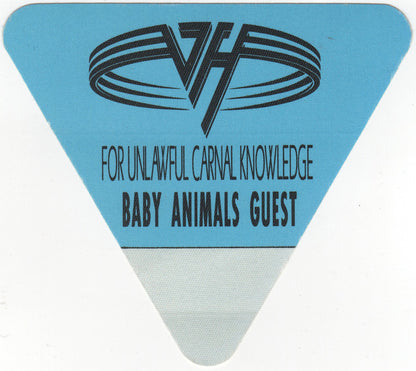 For Unlawful Carnal Knowledge 1992 Tour Guest Backstage Pass