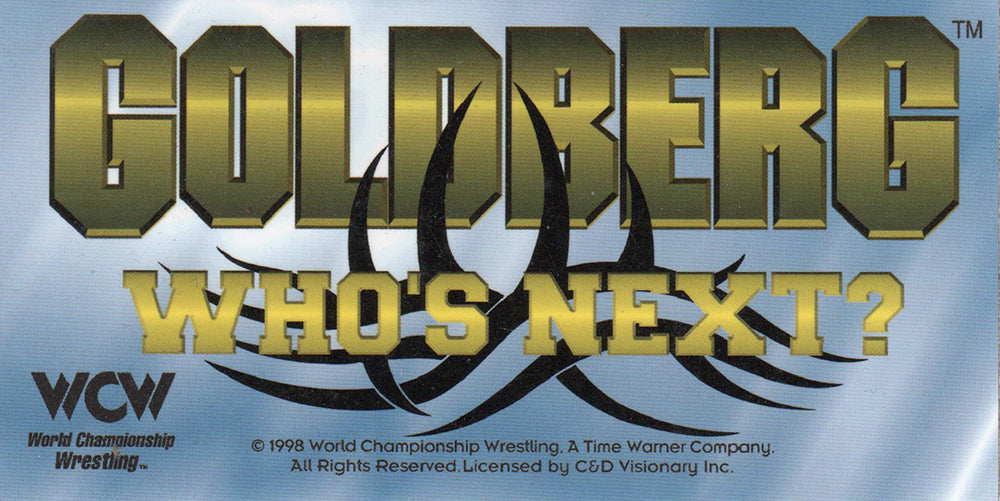 WCW Goldberg Who&#39;s Next? Sticker