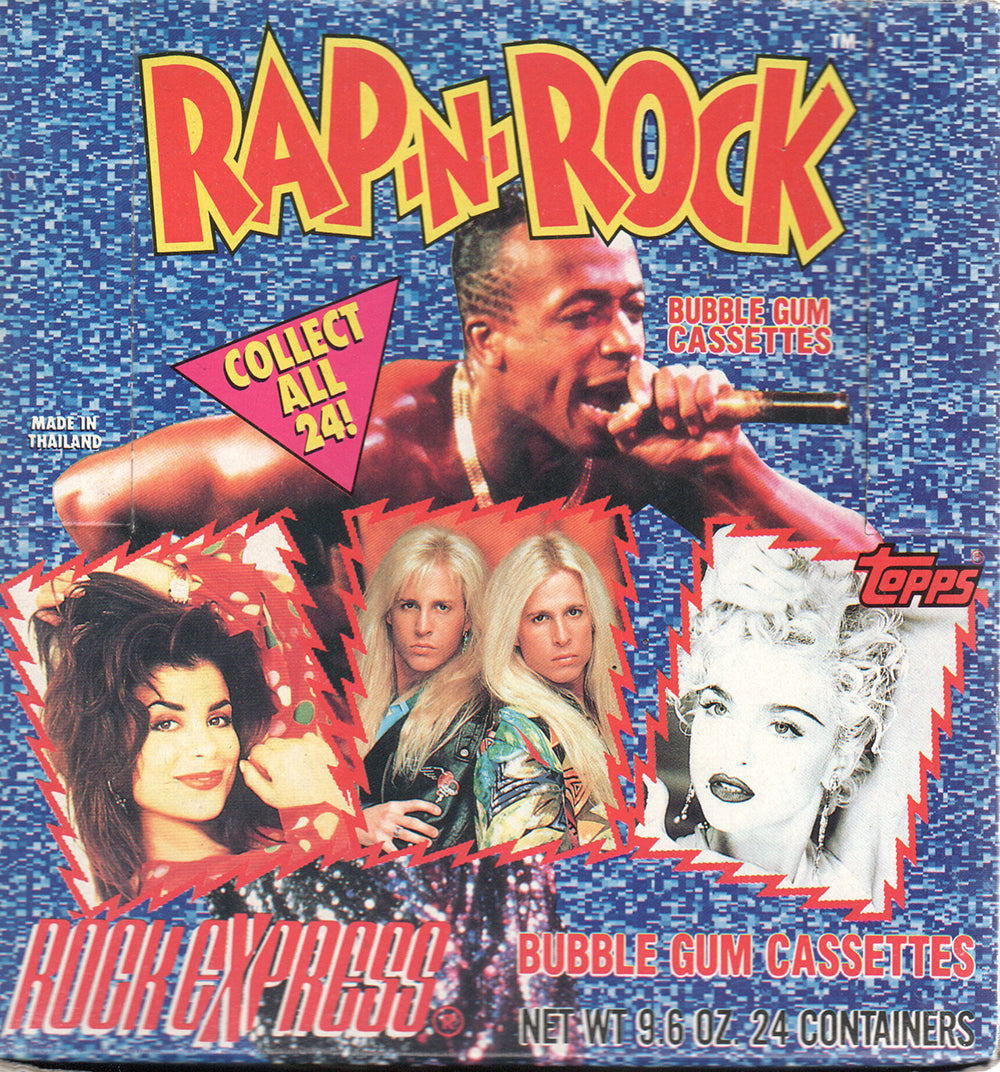 Rap-N-Rock&#39; Collector Bubble Gum Cassettes Counter Display