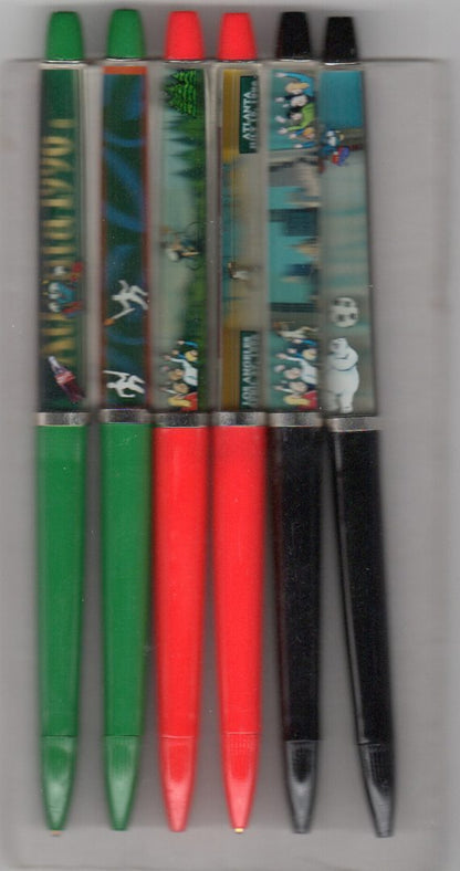 Set Of 6 Moving-Float Pens