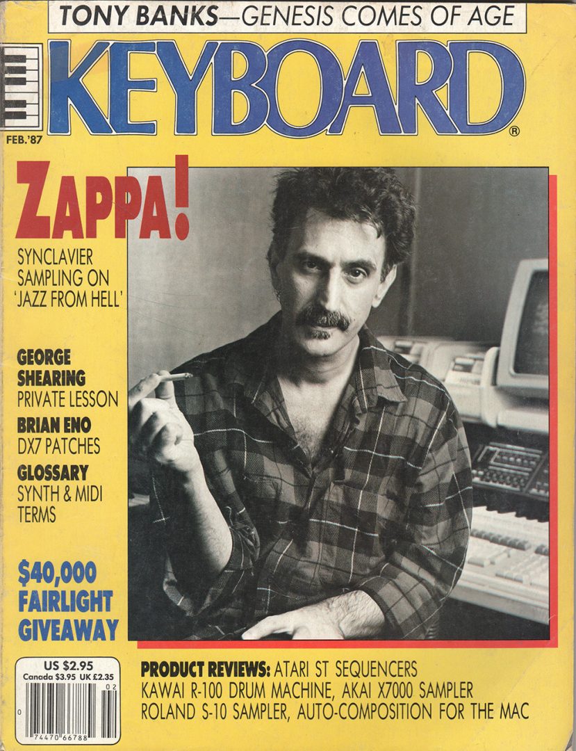 KEYBOARD - FEBRUARY 1987 - FRANK ZAPPA ON COVER