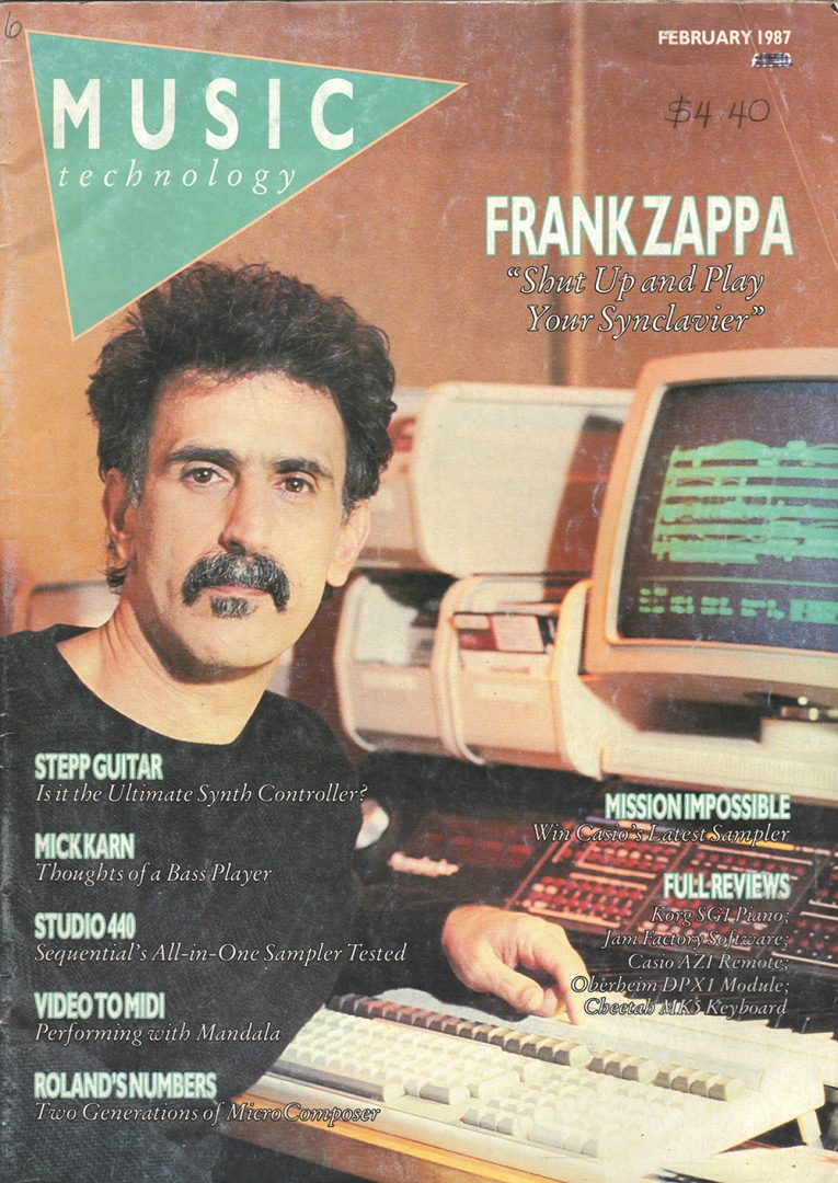 MUSIC TECHNOLOGY - FEBRUARY 1987 - FRANK ZAPPA ON COVER