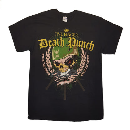 War Is The Answer Design 2014 U.S. Tour Black T-Shirt