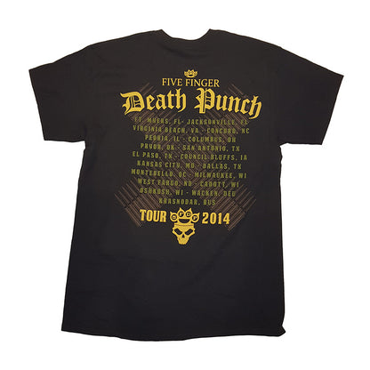 War Is The Answer Design 2014 U.S. Tour Black T-Shirt