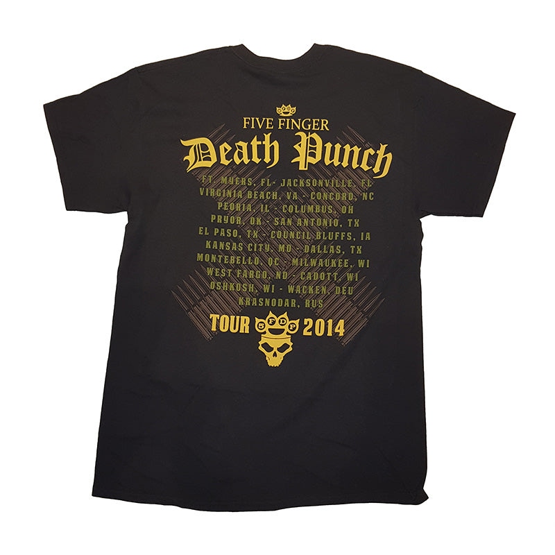 War Is The Answer Design 2014 U.S. Tour Black T-Shirt