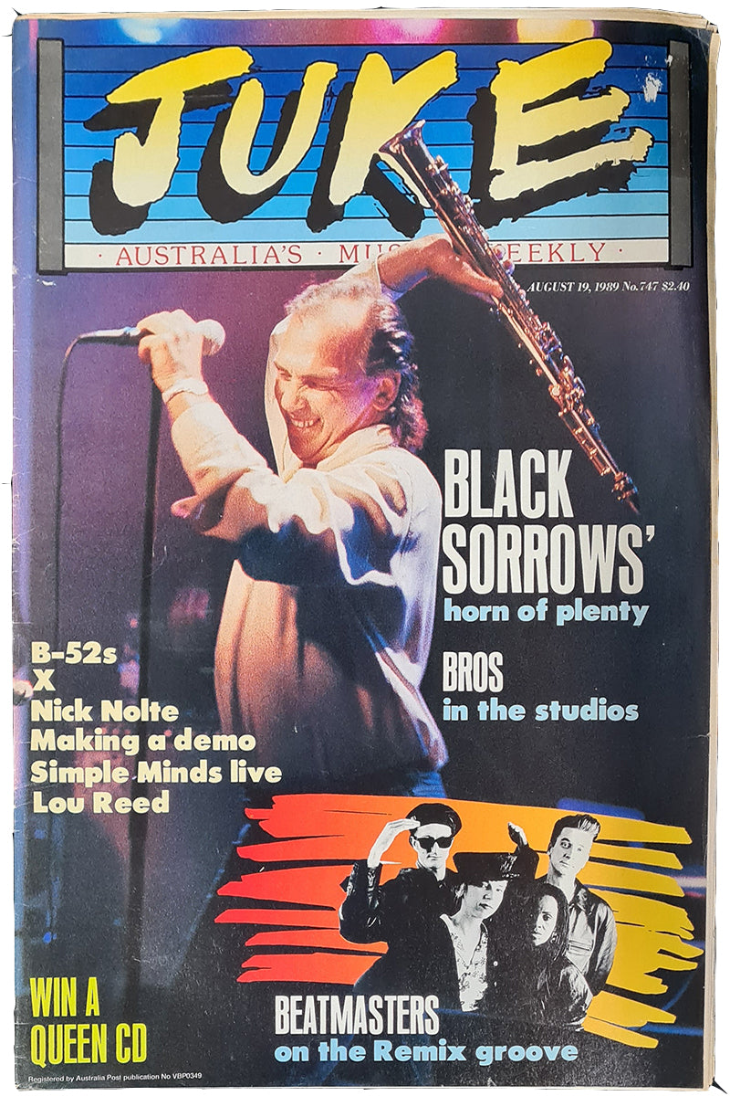 Juke - 19th August 1989 - Issue #747 -  Black Sorrows On Cover