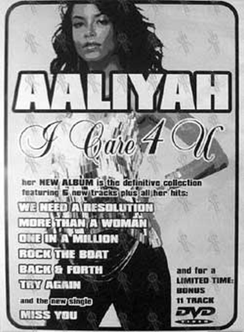 AALIYAH - 'I Care For You' Album Poster - 1