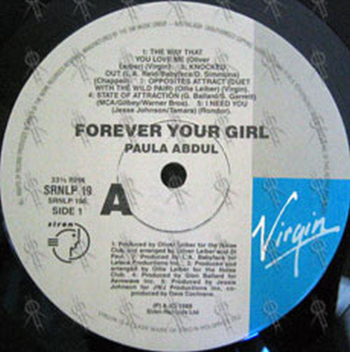 ABDUL-- PAULA - Forever Your Girl - 3