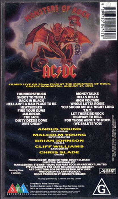 ac dc monsters of rock 1991 donington Live At Donington – Rare Records