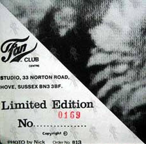 ADAM ANT - Limited Edition &#39;Fan Club&#39; Only Poster - 2