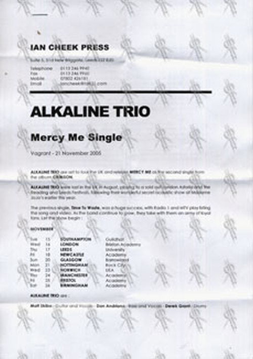 ALKALINE TRIO - Mercy Me - 3