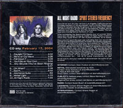 ALL NIGHT RADIO - Spirit Stereo Frequency - 2