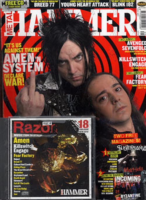 AMEN|SYSTEM OF A DOWN - &#39;Metal Hammer&#39; - May 2004 - Casey Chaos And Daron Malakian On Cover - 1