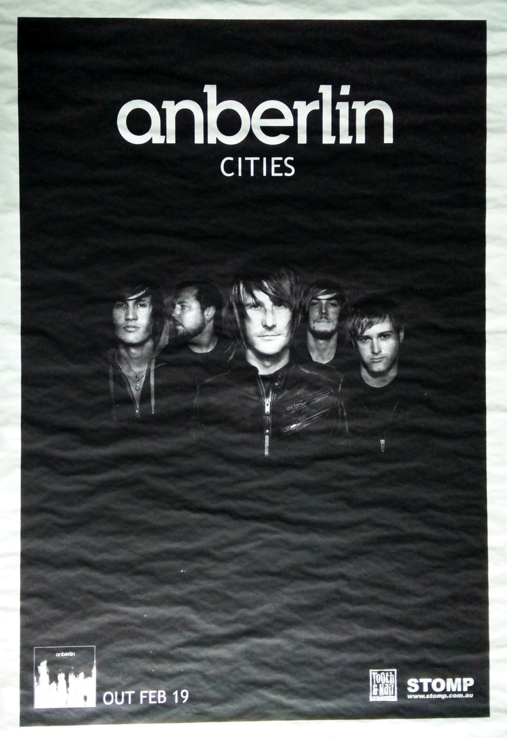 ANBERLIN - Cities 2007 Album Promotional Poster - 1