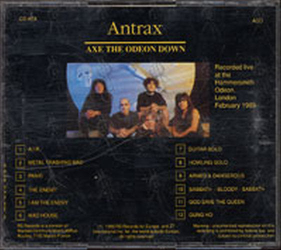 ANTHRAX - Axe The Odeon Down - 2
