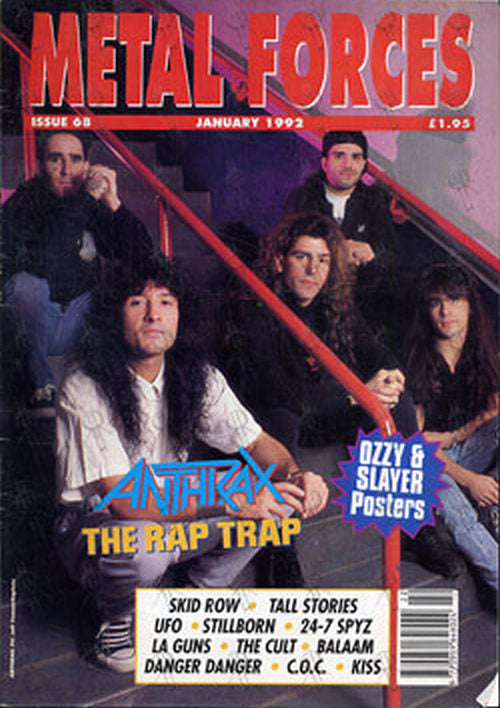 ANTHRAX - 'Metal Forces' - January 1992 - Anthrax On Cover - 1