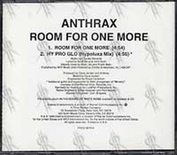 ANTHRAX - Room For One More/Hy Pro Glo - 2