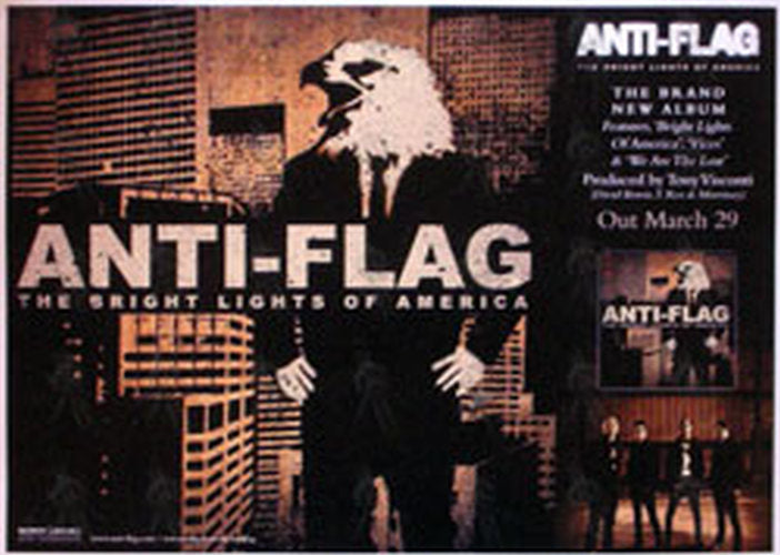 ANTI-FLAG - 'The Bright Lights Of America' Album Promo Poster - 1