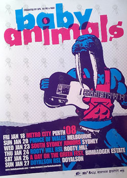 BABY ANIMALS - January 2007 Australian Tour Poster - 1