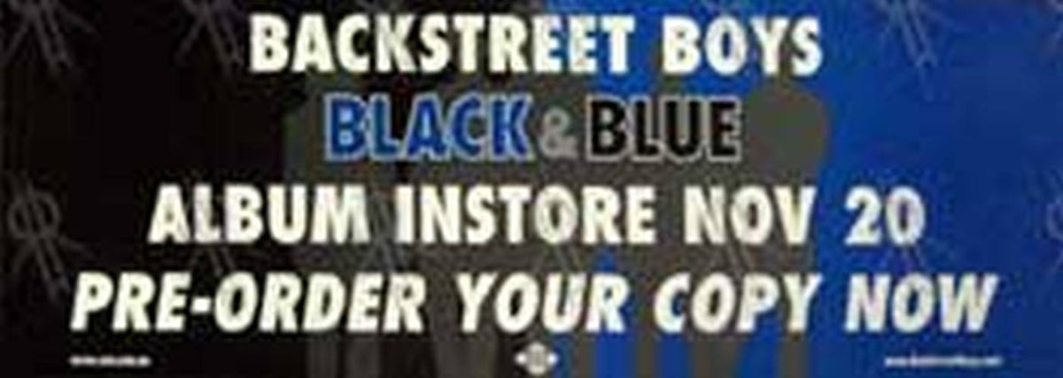 BACKSTREET BOYS - &#39;Black &amp; Blue&#39; Banner Promo Poster - 1