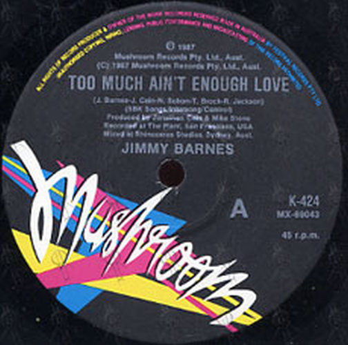 BARNES-- JIMMY - Too Much Ain&#39;t Enough Love - 3