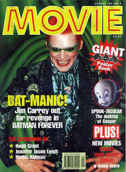 BATMAN - &#39;Movie&#39; - August &#39;95 No. 4 - The Joker (Jim Carey) On Front - 1