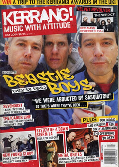 BEASTIE BOYS - &#39;Kerrang&#39; - July 2004 - Beastie Boys On Cover - 1
