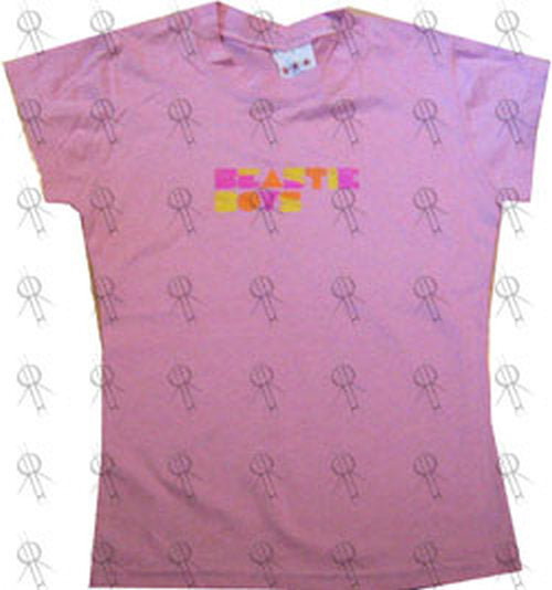 BEASTIE BOYS - Pink &#39;Beastie Boys&#39; Logo Girls&#39; T-Shirt - 1