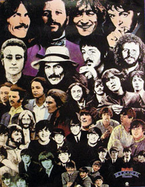 BEATLES-- THE - Band Photo Collage - 1