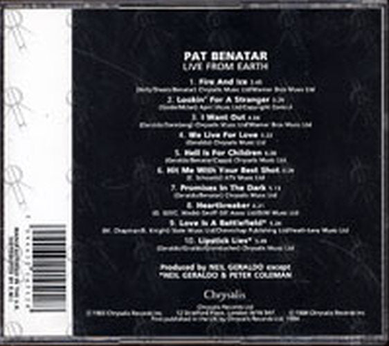BENATAR-- PAT - Live From Earth - 2