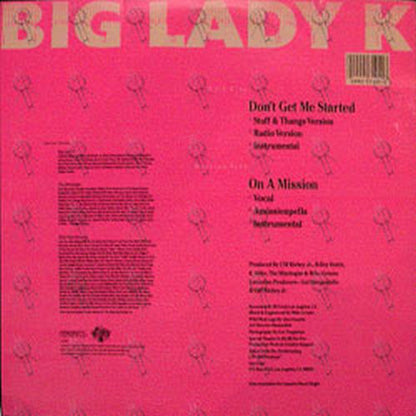 BIG LADY K - Don't Get Me Started / On A Mission - 2