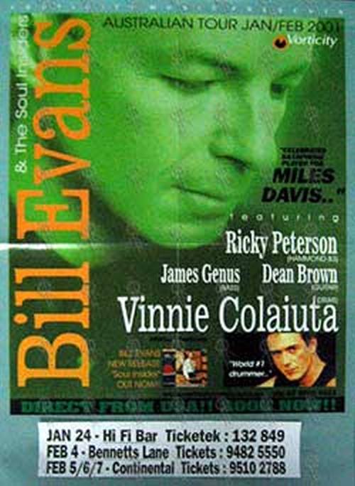 BILL EVANS & THE SOUL INSIDERS - Australian Tour Jan/Feb 2001 Gig Poster - 1