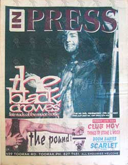 BLACK CROWES-- THE - &#39;Inpress&#39; - 15th July 1992 - Chris Robinson On Cover - 1