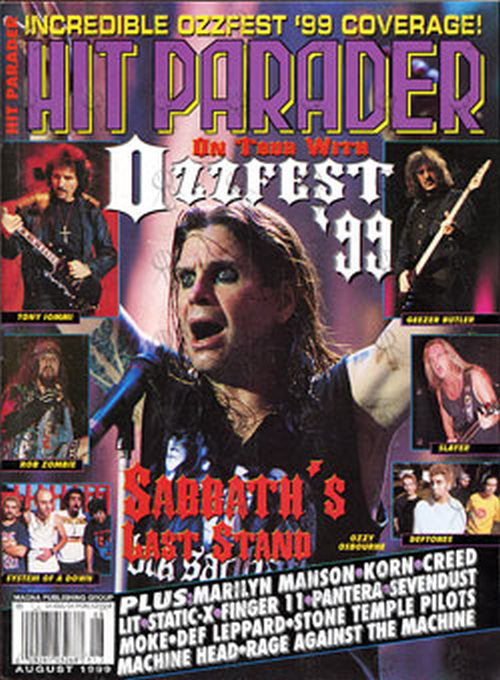 BLACK SABBATH - &#39;Hit Parade&#39; - August 1999 - Ozzfest 1999 Collage On Cover - 1